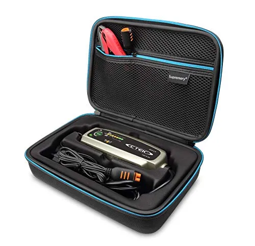 Supremery Tasche kompatibel mit CTEK CT5 time to go & CTEK MXS 3.8 Batterieladegerät Case Hülle Tragetasche Eva Hardcase Koffer mit Tragegriff