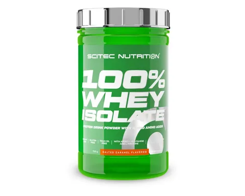 Scitec Nutrition 100% Whey Isolate - Salziges Karamell, 700g - Molkenproteine mit 100% Whey Isolate für reine Proteinleistung, angereichert mit BCAAs, L-Glutamin und L-Arginin, zuckerfrei und glutenfrei für optimale Muskelregeneration.