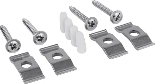 BLANCO Montageset Keramikbecken 4er Set Halteelemente für Arbeitsplatten (ab 25mm) | Für Unterbau unter die Arbeitsplatte | Speziell für SUBLINE