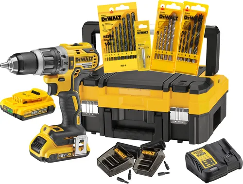 18V Akku Schlagbohrschrauber Set mit 2 Akkus von DeWalt