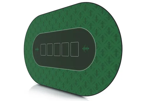 CSL XXL Pokermatte 100x60cm – Ovale Tischauflage in Grün