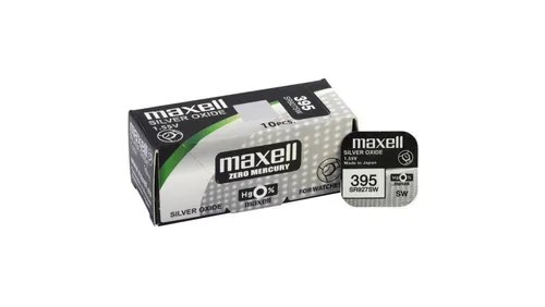 Maxell Bateria srebrowa 395 / SR927SW / SR57 1,55V - Zuverlässige Mehrzweckbatterie mit hoher Energieeffizienz für langlebigen Einsatz in verschiedenen Geräten.