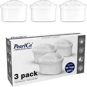 PearlCo Filterkartusche unimax, für PearlCo und Brita Tischwasserfilter, 3 Stück