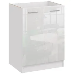 roe furniture Küchenunterschrank, Weiß Hochglanz, Holzwerkstoff, 60x82x44 cm, Küchen, Küchenmöbel, Küchenschränke, Küchenunterschränke