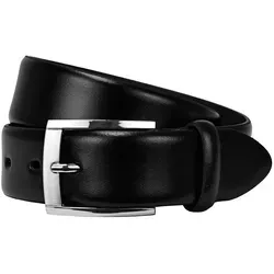 LLOYD Men’s Belts Ledergürtel LLOYD-Herren-Ledergürtel 35 mm Dorn-Schließe schwarz 105