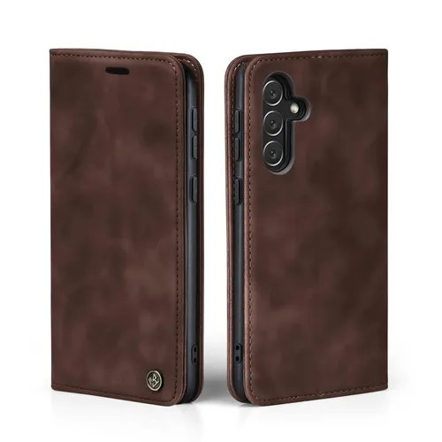 Handy Hülle für Samsung Galaxy A54 5G Klapp Magnet Smartphone Cover Case Braun
