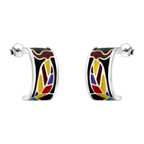 SOFIA MILANI - Damen Ohrringe 925 Silber - Farbige Blumen Ohrstecker - E2961