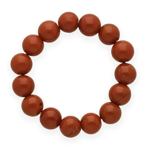 Lebensquelle Plus Mini Kugel Ring | 4mm | Hochwertiger Edelsteinring (Jaspis, rot, 55-57)