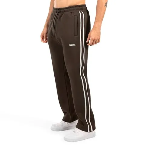 SMILODOX Jogginghose Herren Yasin, Sweathose mit Logo, Bequeme Freizeithose mit Kordelzug, Seitentaschen und weißen Seitenstreifen, Angenehmes Material, Optimal für Sport, Freizeit und Alltag