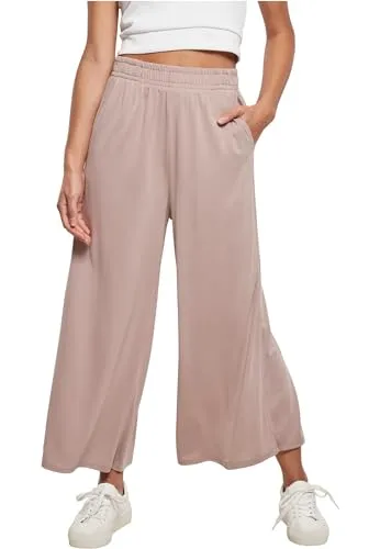 URBAN CLASSICS Damen Ladies Modal Culotte - Stoffhosen in duskrose, aus weichem Modal für höchsten Tragekomfort und eleganten Look. Ideal für vielseitige Outfits, ob lässig oder formell.
