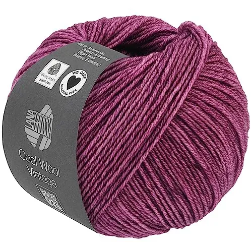 LANA GROSSA Cool Wool Vintage | Merinoklassiker mit Ton-in-Ton Farbeffekt | Handstrickgarn aus 100% Schurwolle (Merino extrafein) | 50g Wolle zum Stricken & Häkeln | 160m Garn FB 7365