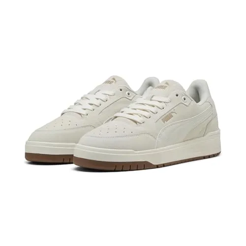 PUMA Shuffle Downtown Sneaker Herren - Sneaker in Warm White-Vapor Gray-Gold, ideal für kalte Tage dank warmer Fütterung und bequemer Dämpfung – dein perfekter Begleiter für lässigen Streetstyle und ganztägigen Komfort.