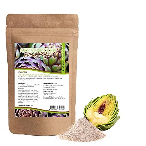 Mynatura Artischocken Extrakt Pulver I Artischocke I Gemahlen I 2,5% Cynarin I Hochwertige Pflanzenstoffe I Schonend verarbeitet (2x 100g)