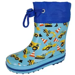Beck Kleinkinder Gummistiefel Minibagger Gummistiefel aus Naturkautschuk - sehr flexibel blau 26 EU