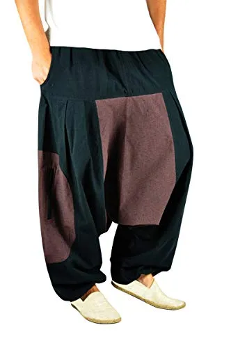 virblatt Haremshose Damen aus 100% Baumwolle | Bequeme Aladinhose für jeden Anlass - Entdecke die stilvolle Haremshose aus 100% Baumwolle, ideal für Freizeit und Yoga. Mit elastischem Bund und praktischen Taschen bietet sie höchsten Tragekomfort und Funktionalität.