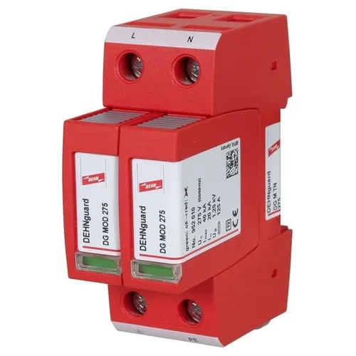 DEHNguard M TN 275 FM Überspannungsableiter 20kA - Effizienter Überspannungsableiter für Elektroverdrahtung. Kompakte Bauweise (7,6 cm) und einfache Montage auf DIN-Schiene. Ideal für den professionellen Einsatz.