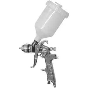 Güde Lackierpistole Profi-F, HVLP, max. 6 bar - Farbsprühsysteme mit 600 ml Fließbecher für präzises Lackieren. Die drehbare 1,4 mm Düse ermöglicht eine stufenlose Einstellung von Punkt- bis Breitstrahl für feine Zerstäubung bei hoher Flächenleistung.