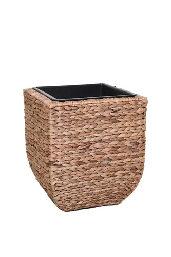VIVANNO Pflanzkübel aus Wasserhyazinthe 40 cm in beige von VIVANNO