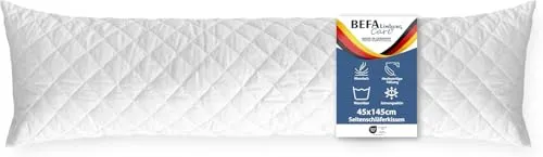 BEFA CARE Seitenschläferkissen 40x145 cm | Schwangerschaftskissen | OEKO-TEX zertifiziert | Allergiker geeignet | Made in Germany