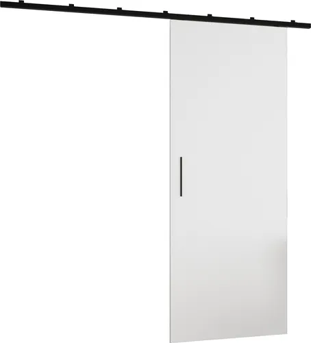 MIRJAN24 Schwebetür Zonda 90 I, Stilvoll Zimmertür, Aluminium-Gleitschienen, Tür universell Links / Rechts (Farbe: Weiß)