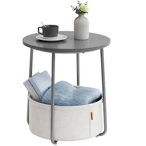 VASAGLE Beistelltisch grau 45x45 cm - Mehrzwecktisch, ideal als praktische Ablage oder dekoratives Wohnaccessoire, robust mit einer maximalen Belastung von 35 kg.