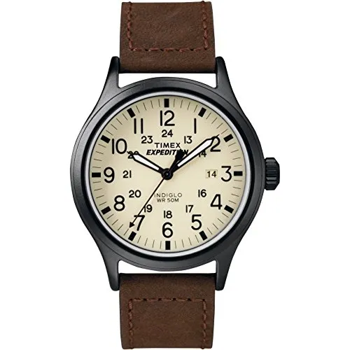 Produktbild Timex Herren Analog Quarz T49963 mit Leder Armband