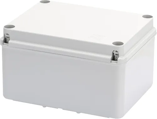 Gewiss GW44117 - Abzweigdose 190 x 140 x 110 mm in Grau - Praktische Abzweigdose für sichere Elektroinstallationen, wetterfest und ideal für den Innen- und Außeneinsatz.