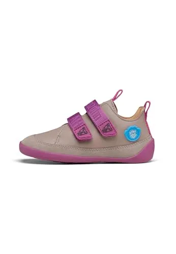 Affenzahn Barfußschuh Leder Buddy Koala - Taupe - Sneaker für Jungen mit flexiblem, rutschfestem Design und Klettverschluss für einfaches An- und Ausziehen. Hochwertiges Leder und Minimalschuhprinzip fördern das gesunde Fußwachstum.