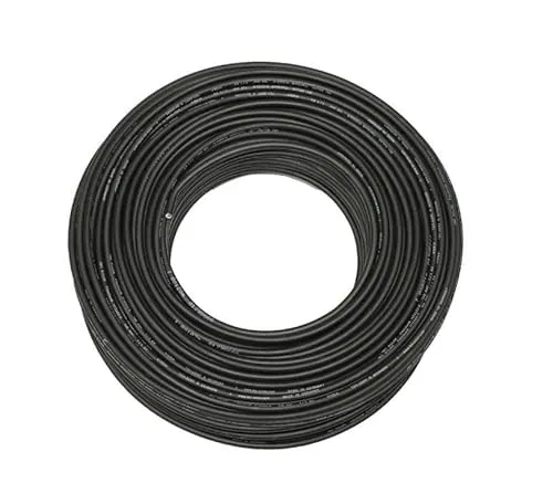 NAKA Solarkabel 6mm2 Kabel H1Z2Z2-K Reines Kupfer für Solarpanel Solarmodul, Photovotaik Solarkabel, 6mm2 Kabel für PV-Modul PV-Anlage, Photovoltaik-Panel-Kabel, Solarleitung Meterware Schwarz