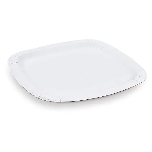 VEPATIM 100 Pappteller aus Frischfaser quadratisch 24 x 24 cm fettdicht