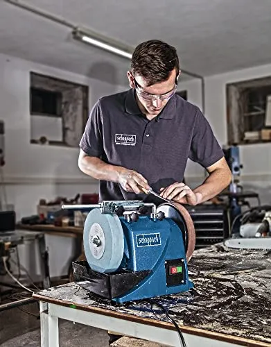 Scheppach Nass-Schleifsystem Tiger 2000S Set Schleifgerät Tellerschleifer Standschleifer