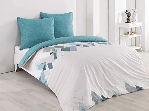 Buymax Wende-Bettwäsche Set 200x220 cm, Premium Renforce aus 100% Baumwolle - Hochwertige Bettwäsche-Sets in verschiedenen Größen und Farben, hypoallergen und pflegeleicht. Ideal für ein angenehmes Schlafklima das ganze Jahr über.