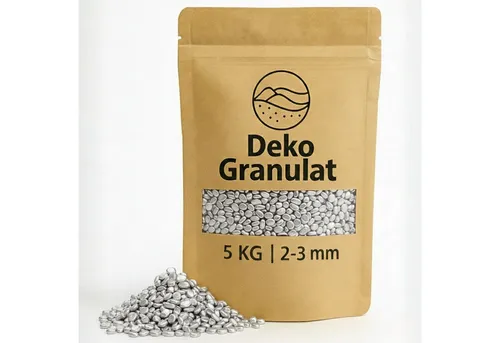 matches21 HOME & HOBBY Deko-Granulate Deko-Granulat 5 KG silber Ø 2-3 mm Vasen Glas-Füllung Streudeko, (1 St), Kleine bunte Deko-Steine als Tischdeko Hochzeitsdeko