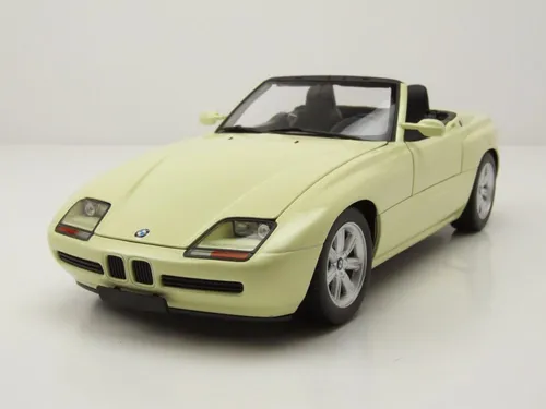 BMW Z1 1988 Gelb Modellauto 1:18 Minichamps - Modellauto im Maßstab 1:18, detailgetreu mit öffnenden Hauben und Türen, ideal für Sammler und BMW-Fans. Lieferung in Originalverpackung.