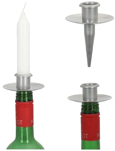 Stück Kerzenhalter Stabkerzenhalter mit Tülle für Flasche 10cm Tischdeko Weihnachtsdekoration 4