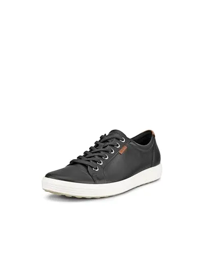 ECCO SOFT 7 W Damen Sneaker, Gr. 35, schwarz - Sportliche Damen Sneaker aus hochwertigem Leder mit herausnehmbarer Innensohle und schmaler Passform – ideal für den Alltag und Freizeit.