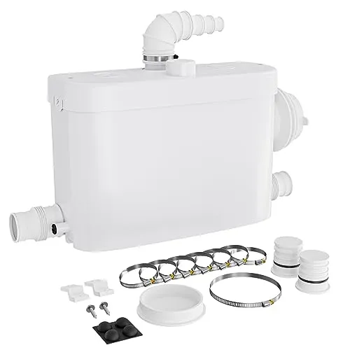 XPOtool 3/1 Kleinhebeanlage mit Häcksler - Wasserpumpen - Leistungsstarke Hebeanlage mit bis zu 115 l/min Förderleistung und flexiblem seitlichem WC-Anschluss für einfache Installation.