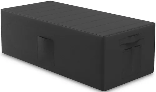 ELONEO Betthusse für Klappmatratze mit Taschen in schwarz von ELONEO