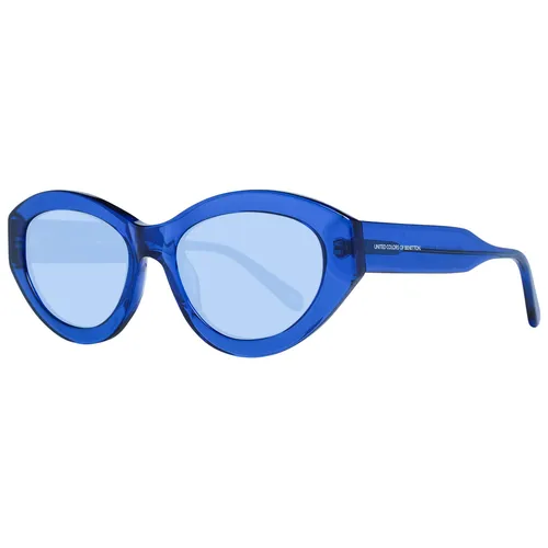 Benetton Sonnenbrille BE5050 696 53 Damen Blau - Damen Sonnenbrille mit 100% UVA & UVB Schutz, stilvollem ovalen Design und original Etui für perfekten Tragekomfort.
