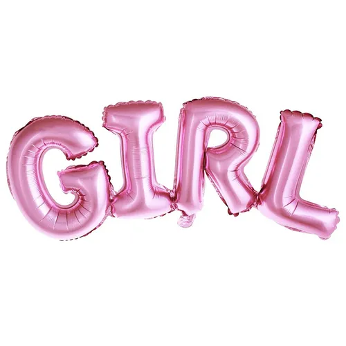 Folien Ballon GIRL pink Helium Luft Foto Fotoshooting Deko Partydeko Babyshower