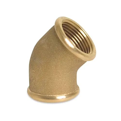 Messing Winkel 45° Nr. 120, 2 x Innengewinde d 1 1/4