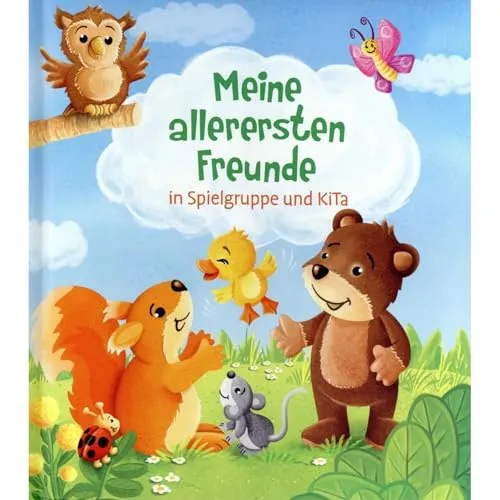Meine allerersten Freunde in Spielgruppe und KiTa: Freundebuch für Kinder ab 18 Monate zum Weitermalen, Ankreuzen und Ausmalen