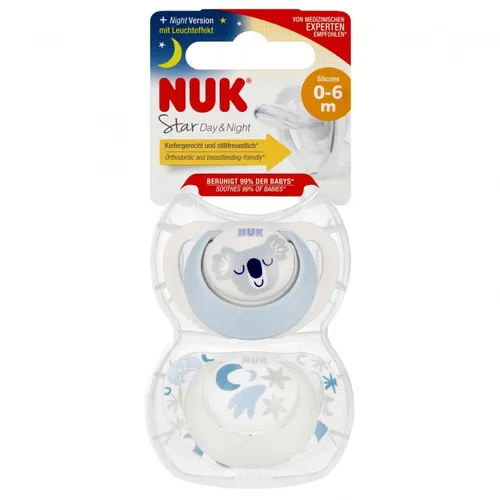 NUK Smoczek uspokajający silikonowy 0-6m Star Day&Night Koala 4008600401964