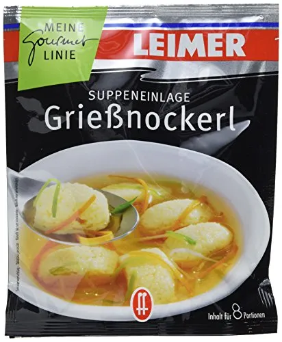 Leimer Grießnockerl, 100g - Fertigknödel, locker und leicht, ideal für Suppen und einfach in der Zubereitung, für einen feinen Geschmack.