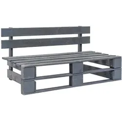 furnicato Outdoor-Bank, Grau, Holz, 110x55x65 cm - Gartenbank aus imprägniertem Kiefernholz, witterungsbeständig und ideal für entspannte Stunden im Freien. Rustikales Design für Terrasse und Garten.