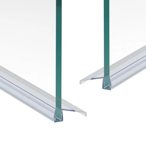 WITEN&NOCK 2er Set 80cm Duschdichtungen Schiebetürdichtungen Wasserabweiser Dichtungsprofiler Ersatzdichtung Duschkabine Dichtung Gerade Glasstärke 5mm 6 mm