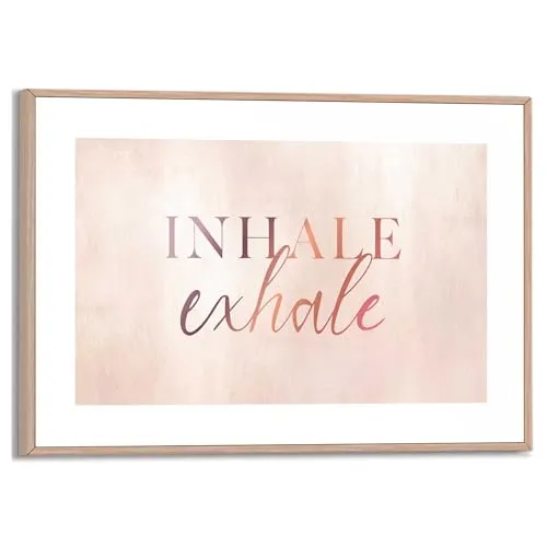 Bild INHALE EXHALE BHT 30x20x1.60 cm bunt Kunstdruck Gemälde Wandbild