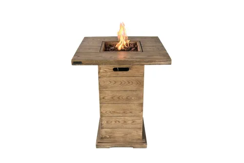 ELEMENTI Feuertisch ROVA Feuerstelle 87x87 cm mit Wetterschutzhaube - Eleganter ROVA Feuertisch für stilvolle Outdoor-Events. Die hochwertige Holzoptik und das platzsparende Design machen ihn ideal für Terrassen. Wetterfest, langlebig und pflegeleicht – für unvergessliche Abende im Freien.