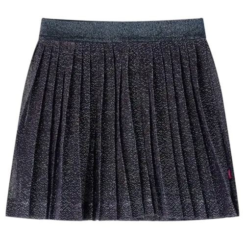 Kinderrock mit Glitzer Mädchen Rock Kinder Mädchenrock Minirock Marineblau 128