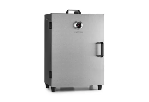 Klarstein Smoker Flintstone Steel - Klarstein Flintstone Steel Räucherofen: Ideal für aromatisches Räuchern von Fleisch, Fisch und Gemüse. Mit 1600 Watt Heizelement und regelbarem Thermostat für perfekte Ergebnisse. Einfach zu reinigen und mobil dank Tragegriff.